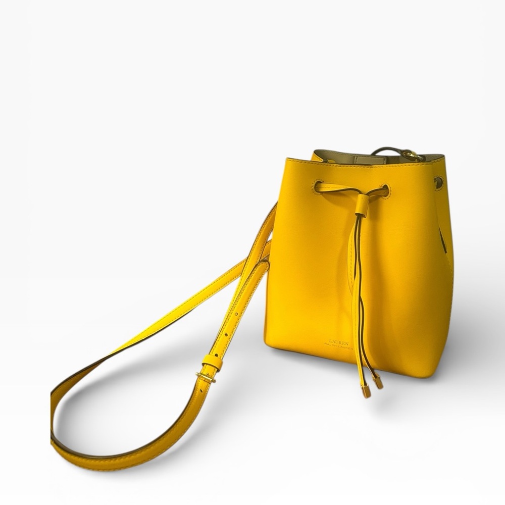 Lauren Ralph Lauren Dryden Debby II Mini Leather Drawstring Bag